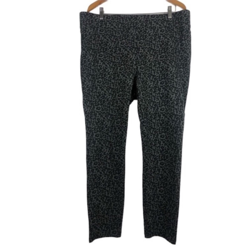 Like NEW LOFT Black & Gray Leopard Animal Print Leggings Women’s Size X-Large